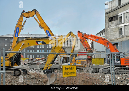 Démolition de la brasserie Thier qui avait fermé 1996, l'Allemagne, en Rhénanie du Nord-Westphalie, Ruhr, Dortmund Banque D'Images