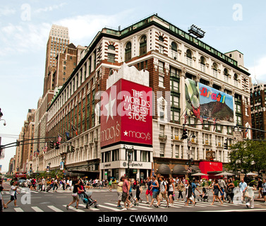 Macy's Herald Square est le grand magasin phare, New York City Manhattan Banque D'Images