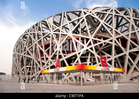 Olympic stadion à Beijing, Chine, Beijing Banque D'Images