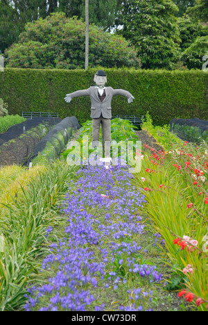 L'épouvantail Diggory au Jardins perdus de Heligan, Cornwall Banque D'Images