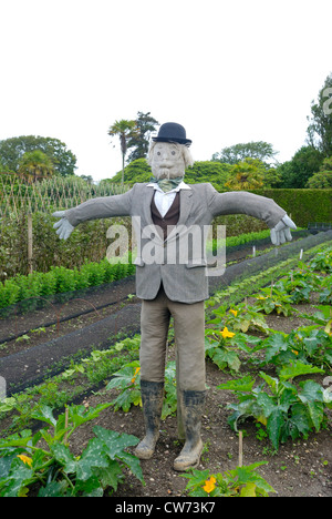 L'épouvantail Diggory au Jardins perdus de Heligan, Cornwall Banque D'Images