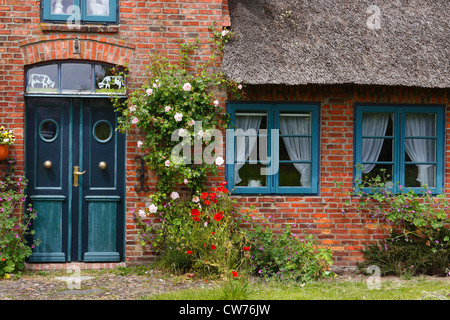 Frisons Maison à Morsum , Allemagne, Schleswig-Holstein, Sylt Banque D'Images