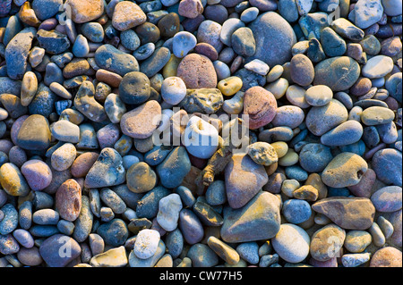 Pierres sur la plage de la mer Baltique, l'Allemagne, de Mecklembourg-Poméranie occidentale, Bad Doberan Banque D'Images