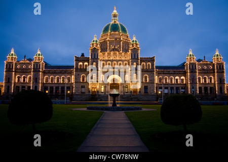 Les édifices du Parlement de la Colombie-Britannique, Canada, Colombie-Britannique, Victoria Banque D'Images