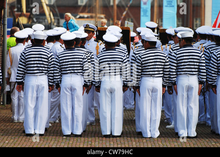 Des marins de Cuauhtemoc Tall Ship, Pays-Bas, Den Helder Banque D'Images