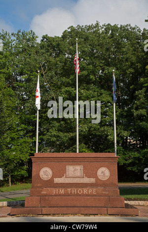 La tombe de Jim Thorpe, athlète de l'Amérique et de l'étoile 1912 Jeux Olympiques. Banque D'Images