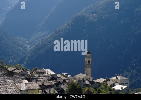 En Suisse, Bergell Soglio Banque D'Images