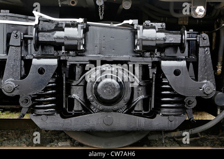 Détail de bogie et roues d'entraînement de British Rail locomotive diesel de la classe 56. Banque D'Images