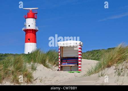 Phare électrique de Borkum, ALLEMAGNE, Basse-Saxe, Frise Orientale, Borkum Banque D'Images