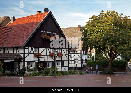 Maison à pans de bois de Suderwich, Allemagne, Rhénanie du Nord-Westphalie, Ruhr, Recklinghausen Banque D'Images