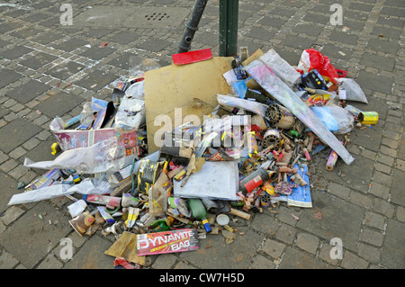Gaspillage de Nouvel An, l'Allemagne, en Rhénanie du Nord-Westphalie, Cologne Banque D'Images