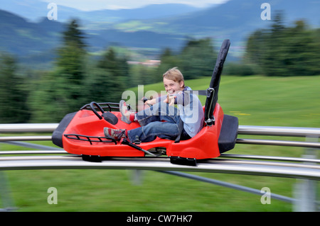 Rodeling d'été, en Allemagne, en Bavière, Allgaeu, Oberstdorf Banque D'Images