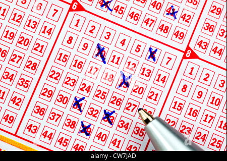 Terminé billet de loterie, Allemagne Banque D'Images