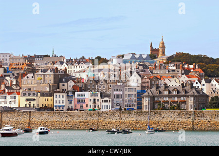 St Peter Port, la capitale de Guernesey, Royaume-Uni, Channel Islands, Guernesey Banque D'Images