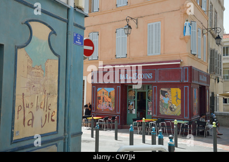 'Bar des 13 coins' dans le vieux Panier trimestre, Marseille, Bouches-du-Rhône, Provence-Alpes-Côte d'Azur, France Banque D'Images