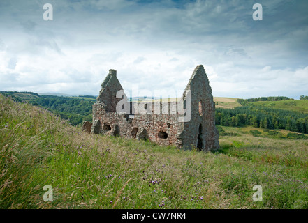 Château de Crichton, écuries des ruines, en campagne, Pathead. Gorebridge. Au sud-est d'Édimbourg. Ecosse.SCO 8309 Banque D'Images