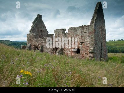 Crichton, Ruines du château, dans un cadre campagnard à Pathead. Gorebridge. Au sud-est d'Édimbourg. L'Écosse. 8315 SCO Banque D'Images