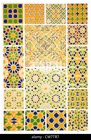 Ornements de style mauresque DE L'ALHAMBRA Banque D'Images