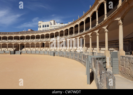 Plus grandes arènes (Plaza de Toros) de l'Espagne à Ronda, Andalousie Banque D'Images