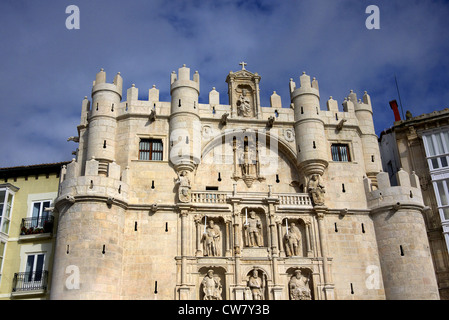 L'arc de Santa Maria (Arco de Santa Maria) à Burgos, Espagne. Banque D'Images