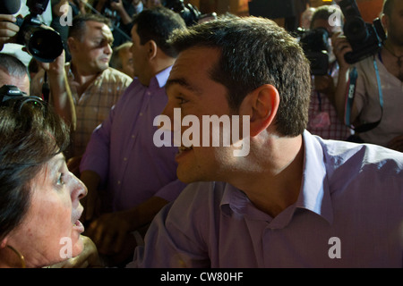 Alexis Tsipras, leader du parti de gauche SYRIZA. Banque D'Images