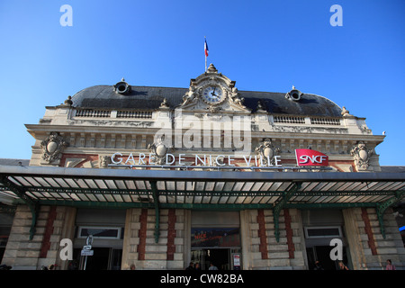 La gare de Nice Ville, Gare Centrale, Nice France Banque D'Images