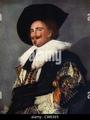 L'artiste Franz Hals (1580-1666) Le Cavalier riant peint en 1624. Il a appelé l'Esla Portrait d'un agent. Banque D'Images