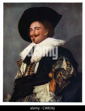 L'artiste Franz Hals (1580-1666) Le Cavalier riant peint en 1624. Il a appelé l'Esla Portrait d'un agent. Banque D'Images