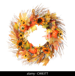 Couronne Thanksgiving isolated over white Banque D'Images