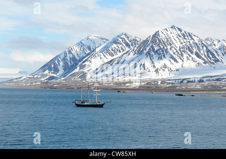 NY ALESUND. Le Spitzberg. L'archipel de Svalbard. La Norvège. La Scandinavie. ARTIC Banque D'Images