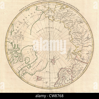 1799 Clement Cruttwell Plan de North Pole Banque D'Images