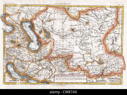 1780 Raynal et bonne carte de l'Asie centrale Banque D'Images