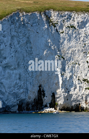 L'érosion côtière et la chute de roches sur la côte sud-ouest, la Côte Jurassique, Dorset. Banque D'Images