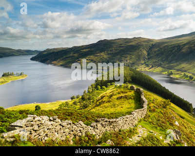 Mur de pierres sèches sur les pentes de la Rigg à vers Haweswater. Banque D'Images