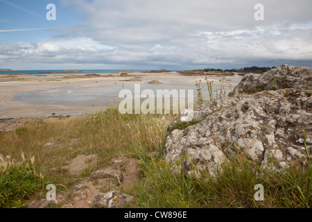 Plage de Pointe du Chevet, Saint Jacut de la Mer, Bretagne, France