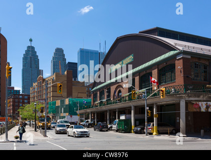 L'arrière de St Lawrence Market à la recherche en direction du centre-ville, Toronto, Ontario, Canada Banque D'Images