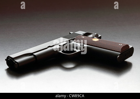 Colt 1911 A1 légendaire calibre .45 pistolet semi-auto. Banque D'Images