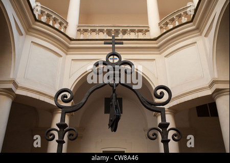 Intérieur de la San Carlo alle Quattro Fontane église dans le » Quirinal de Rome, Italie. Banque D'Images