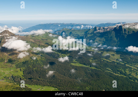 Région de la Jungfrau, en Suisse. Vallée de l''Eiger Grindelwald Gare du Jungfraujoch. Banque D'Images