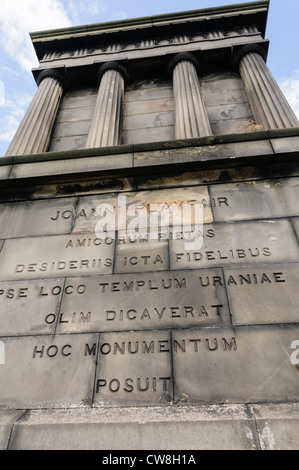 Mémorial à la ministre et philosophe écossais John Playfair (1748-1819) à Regent Gardens, Édimbourg Banque D'Images