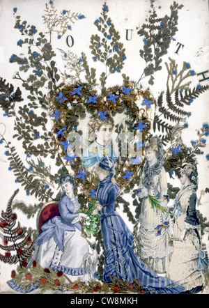 Herbier, illustration de la fin du xixe siècle Banque D'Images