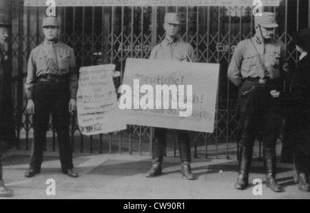 Mouvement antisémite conduit à Berlin du Parti national-socialiste (1933) Banque D'Images