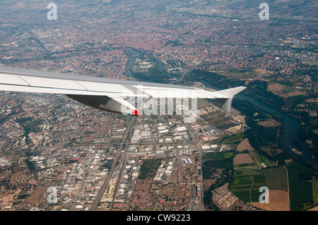 Airbus A319 de l'aile sud-ouest Toulouse France Banque D'Images