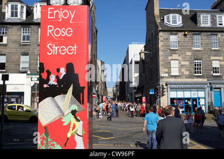 Rose Street Edinburgh scotland uk united kingdom Banque D'Images
