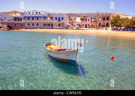 Astuce de Naxos - un ancien port minier Moutsouna Naxos, Grèce Banque D'Images