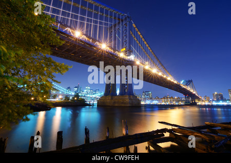 Pont de Manhattan à New York City Banque D'Images
