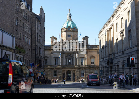 Musée sur le monticule dans l'ancien siège de la Bank of Scotland et bank street edinburgh scotland uk united kingdom Banque D'Images