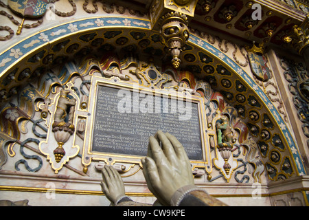 Tombeau du comte de Leicester dans l'église St Mary, Warwick, Warwickshire, England, UK Banque D'Images