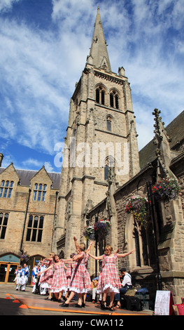 L'étape de cette façon Appalachian clog dancers effectuer au parti populaire de Durham, 2012 North East England UK Banque D'Images