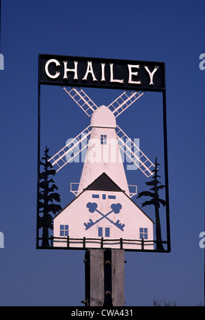 Panneau du village de Chailey dans l'East Sussex en Angleterre Banque D'Images